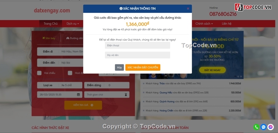 Code web,website taxi,Laravel,code đặt xe